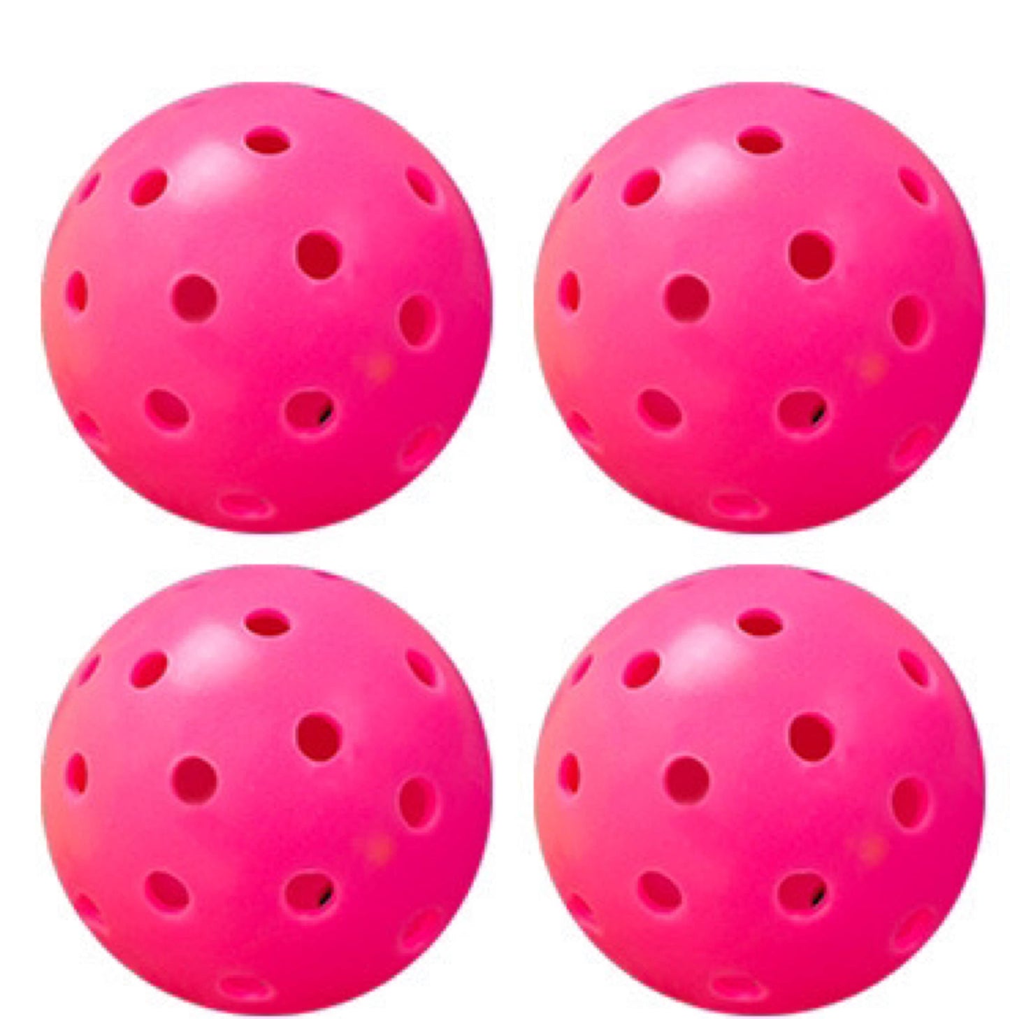 Sports Indoor Outdoor Play Pickleball 40 Hole,4 Pack Pink