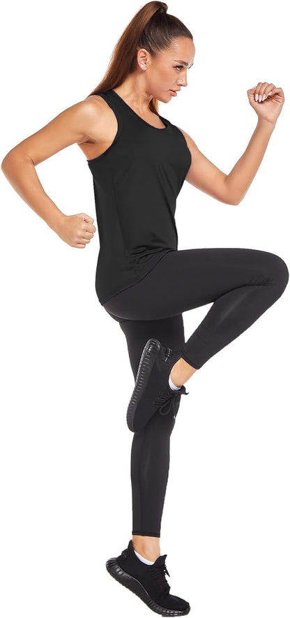 Workout Tops for Women Mesh Racerback Tank Yoga Shirts Running Exercise Gym Clothes