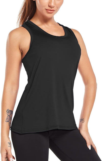 Workout Tops for Women Mesh Racerback Tank Yoga Shirts Running Exercise Gym Clothes