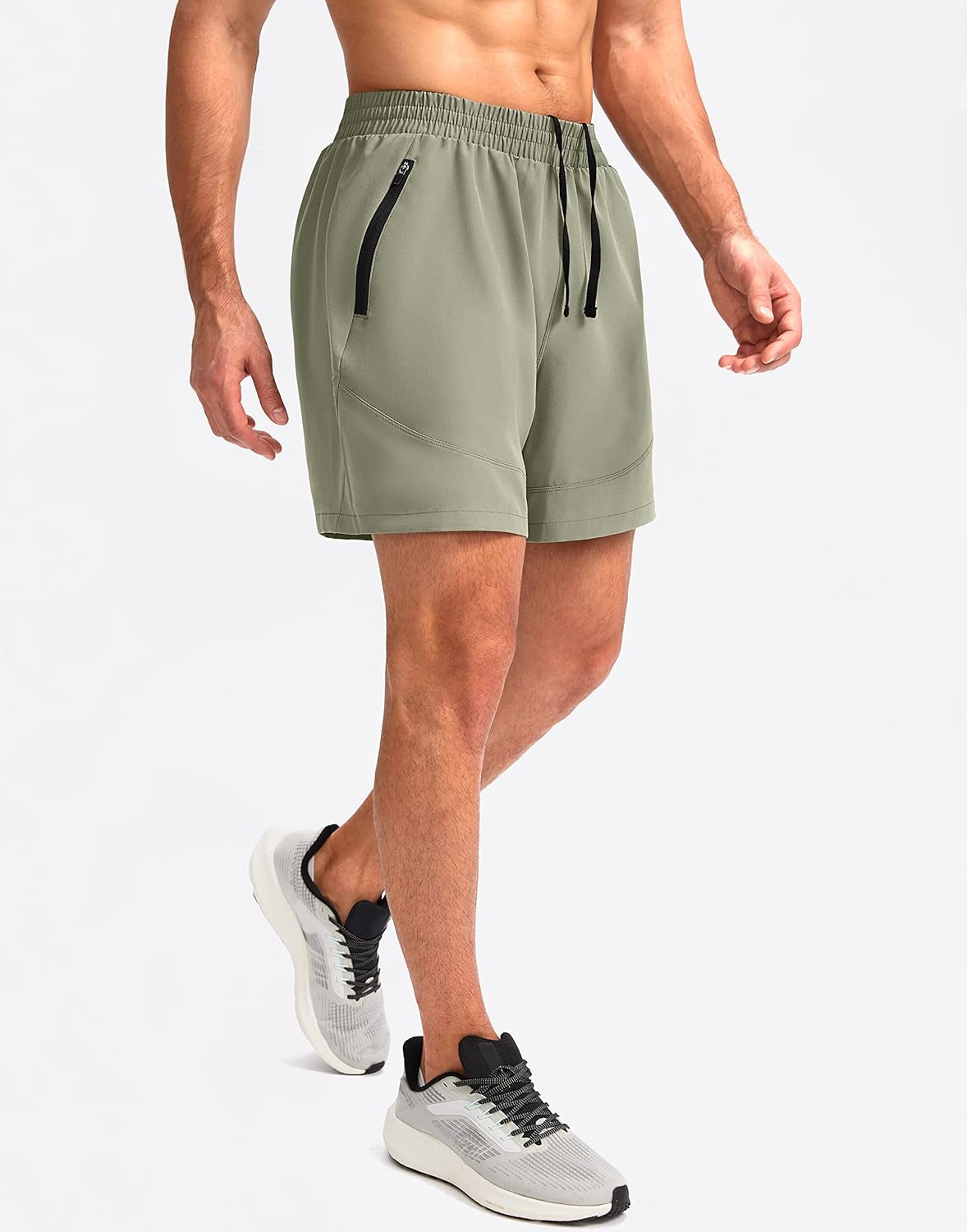 Men'S Workout Running Shorts 7"/5"/9" Lightweight Gym Athletic Shorts for Men with Zipper Pockets