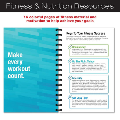 Workout Fitness Journal Nutrition Planners: Clip-In Bookmark, Sturdy Binding, Thick Pages & Laminated Protective Cover (Black & Gold)