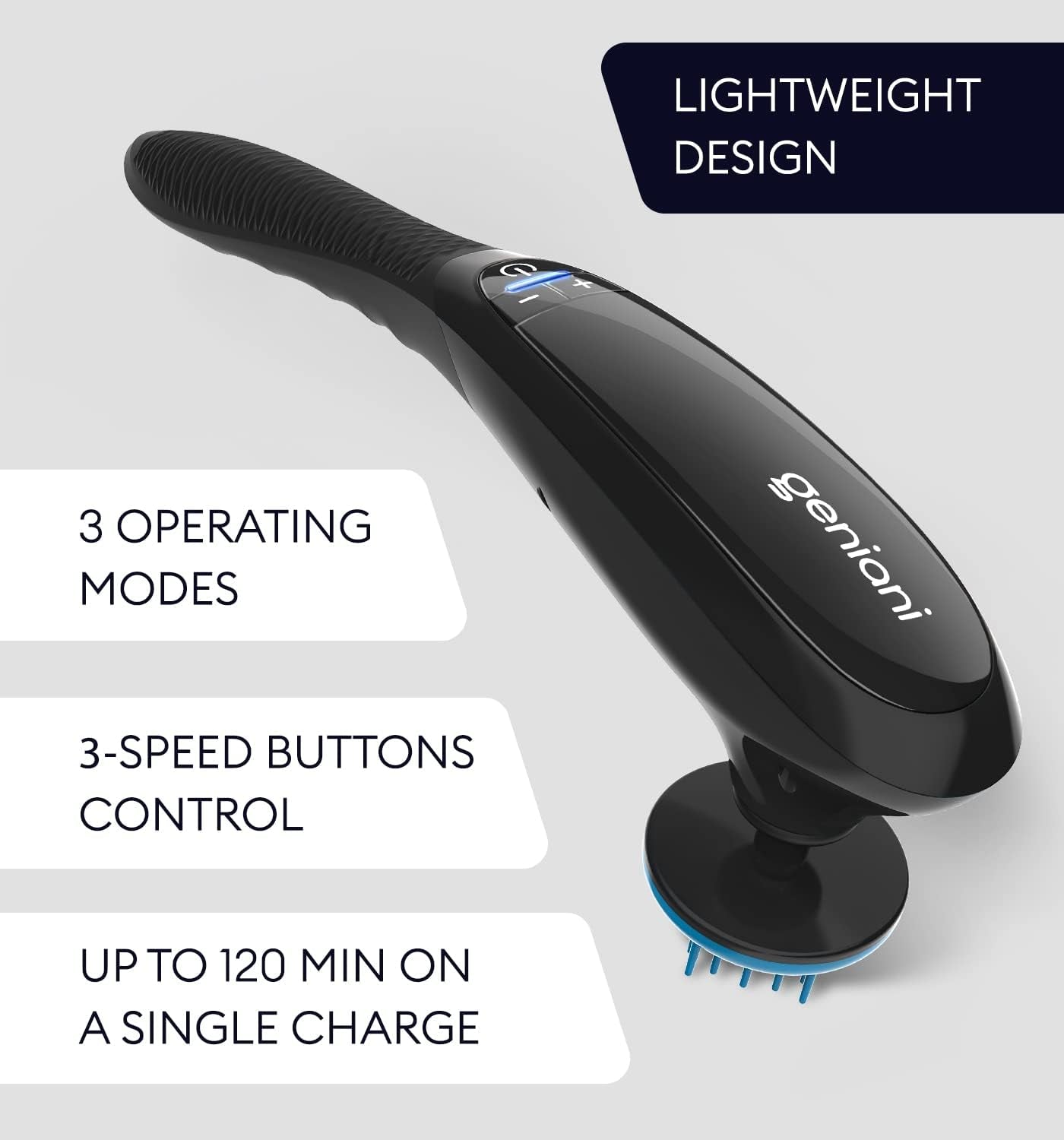 Deep Tissue Massager for Back, Body, Shoulders, Neck and Sore Muscles - Cordless Electric Handheld Massager Full Body Pain Relief