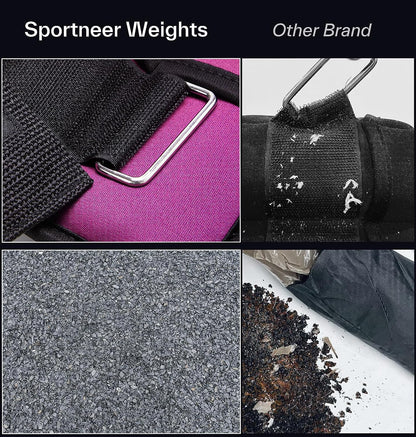 Adjustable Ankle/Wrist Weights for Men Women Kids, Weighted Leg & Cuff Strength Training for Yoga Walking Running Aerobics Gym Fitness Physical Therapy